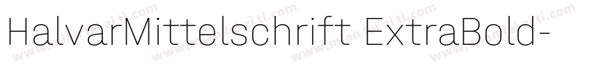 HalvarMittelschrift ExtraBold字体转换